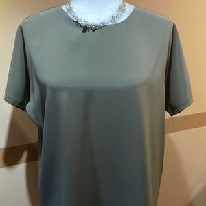 Worn once , XL sage green dress blouse